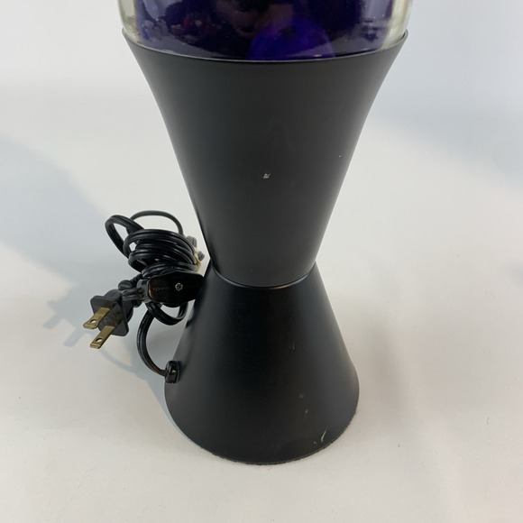 1996 Lava Lite Brand 16" Lava Lamp Clear Liquid w/ Deep Purple Wax & Black Base - Picture 12 of 16